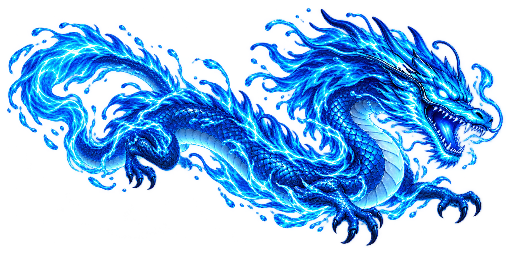 Storm Dragon soaring through magical sky islands